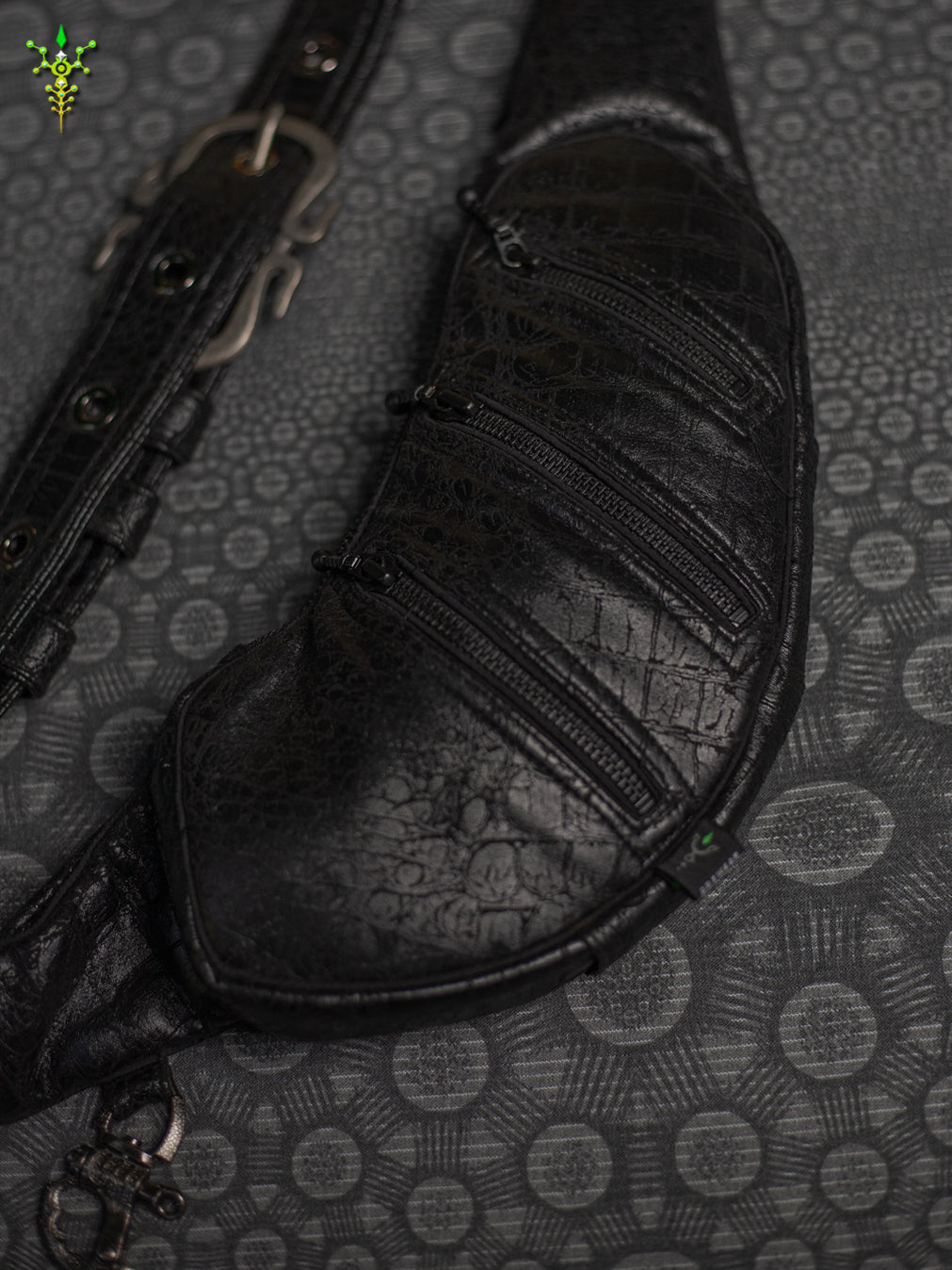 Alternative view of Botta Bag Mini / Fake Leather Hook Buckle - BLAK CROCODILE