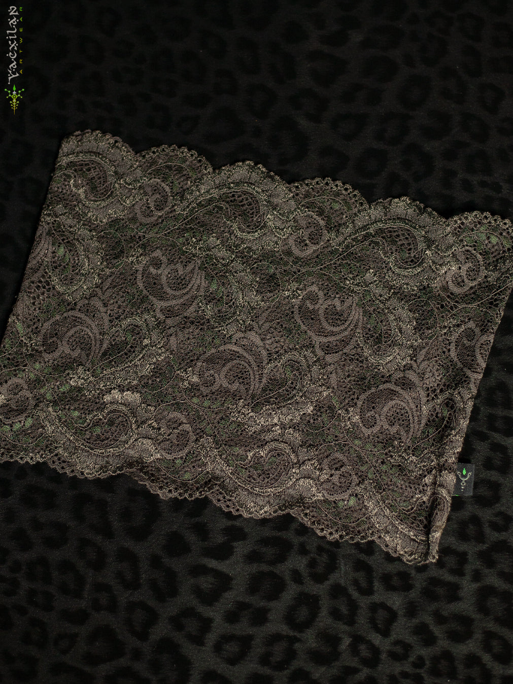 Woman Crop Top / Braband Elastic Lace - GREY FOWER