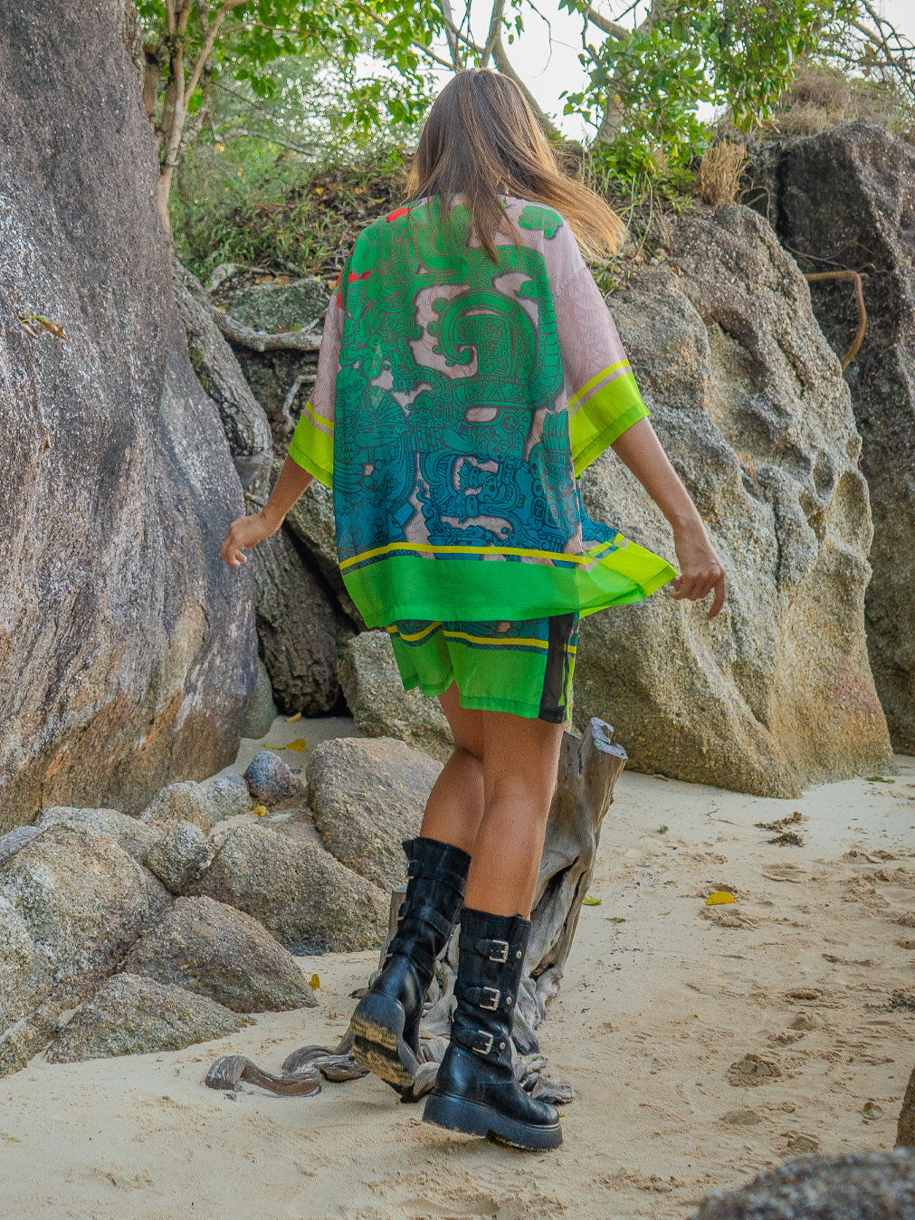 Alternative view of Shirt Men Oversized Set Half Sleeves / Chiffon - JADE MAYANS