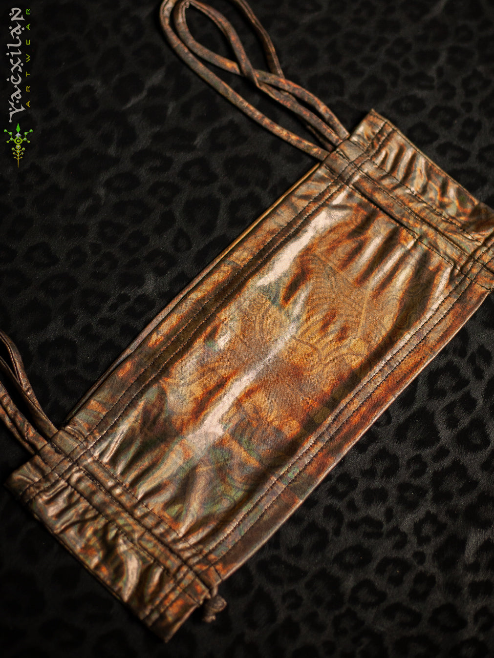 Alternative view of Crop Top Simple / Holographic Gold - PSYCHEDELIKA