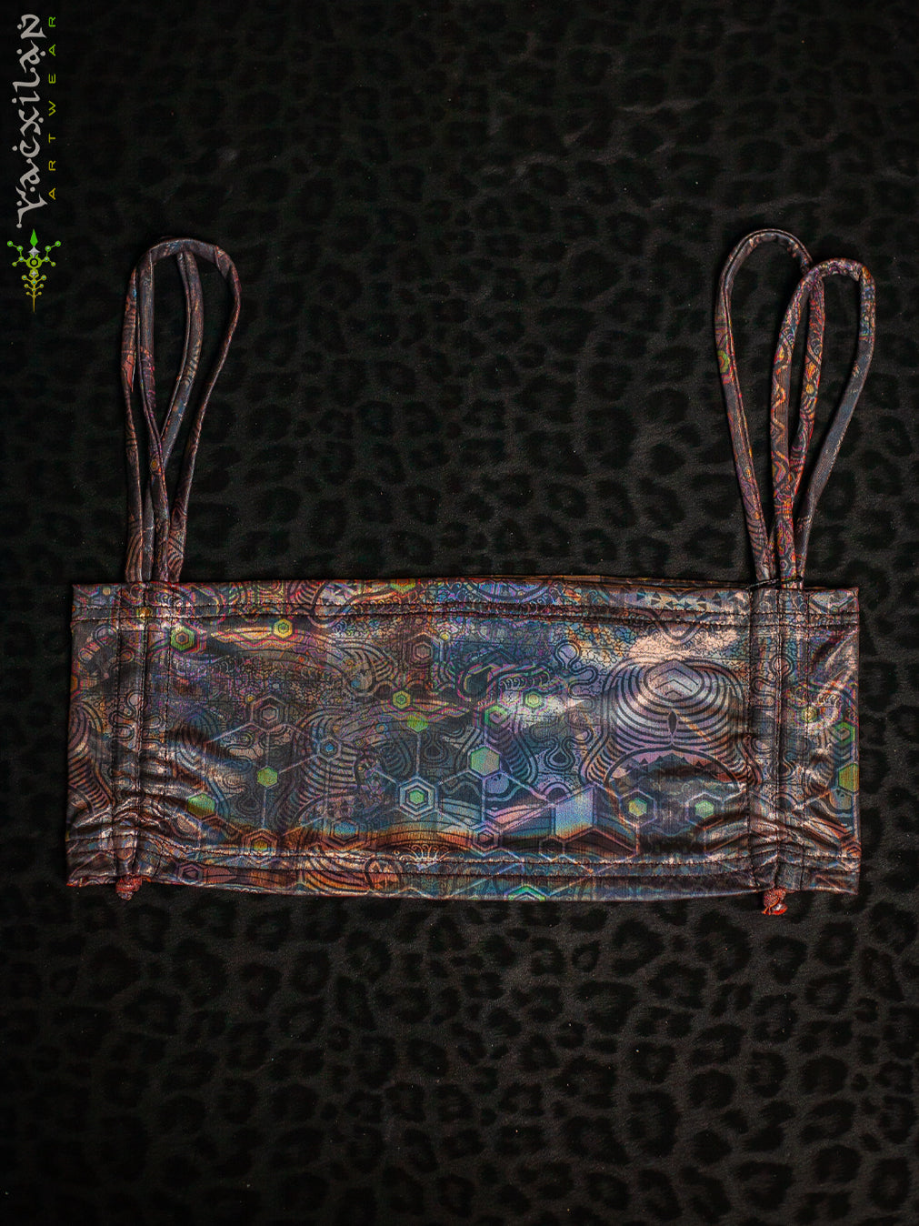 Crop Top Simple / Holographic Peach Licra - PSYCHEDELIKA GALACTIKA