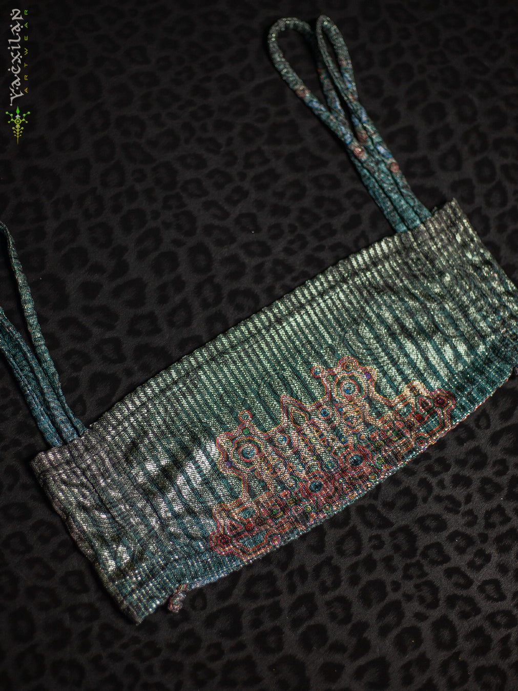 Crop Top Simple / Silver Strippes Knits - ATLANTIS