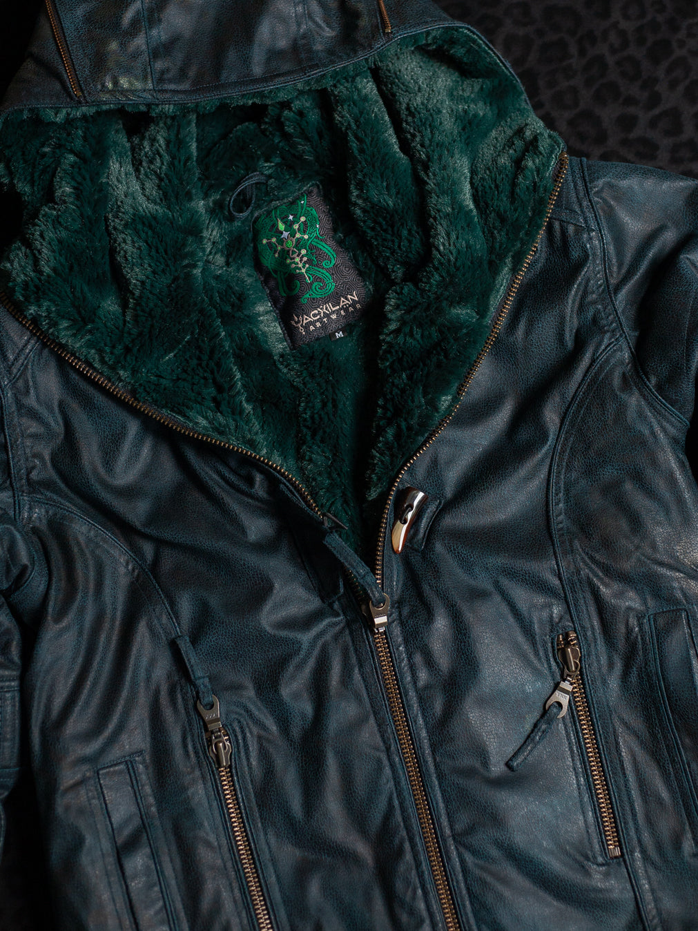 Alternative view of Jacket Men / Fake Leather Ultra FUR - Bottlgreen Snake SANDOKAN