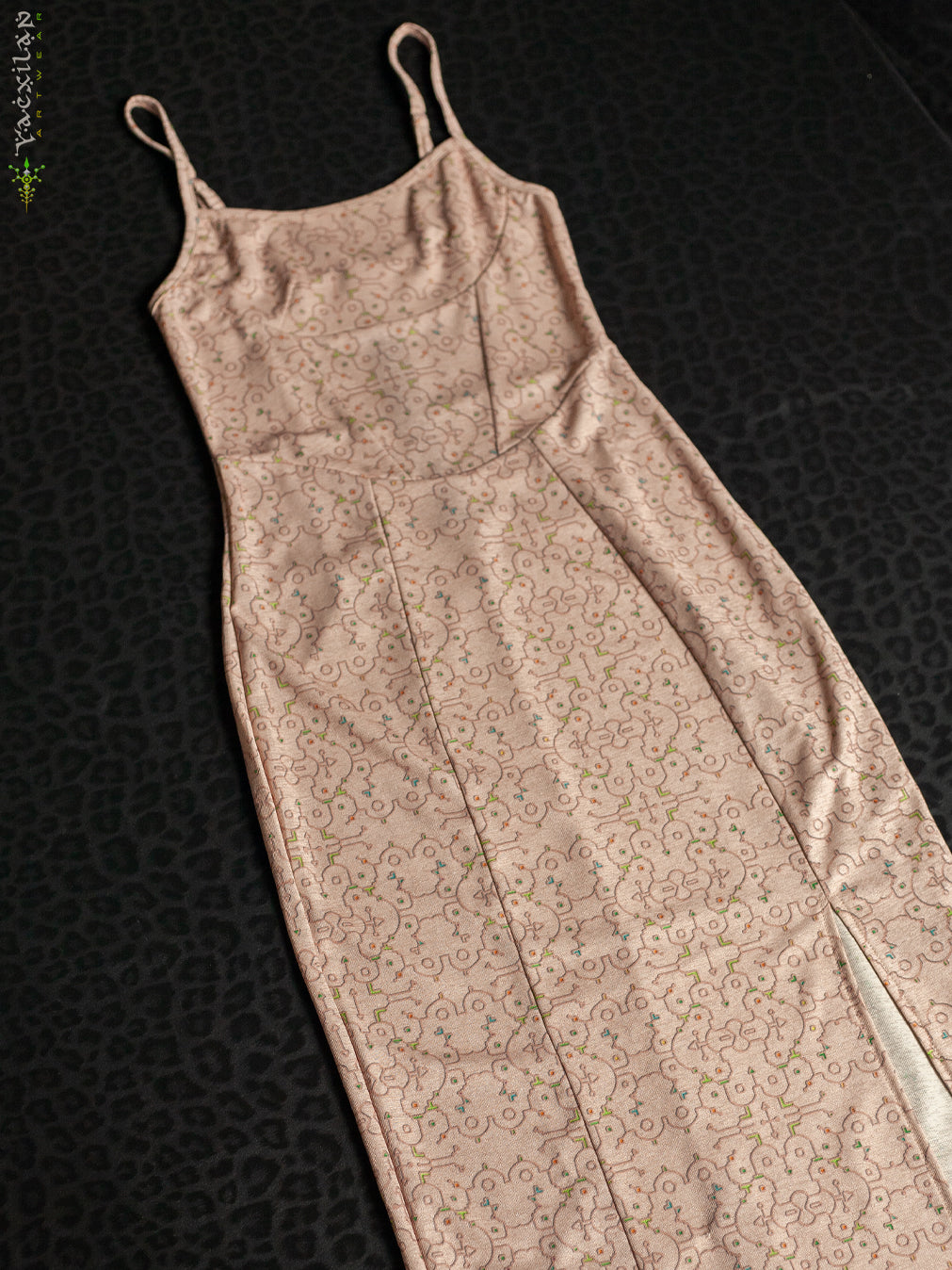 Midi Dress / Straps Slant Golden Knits - REBIRTH OF IKARO Whitesand