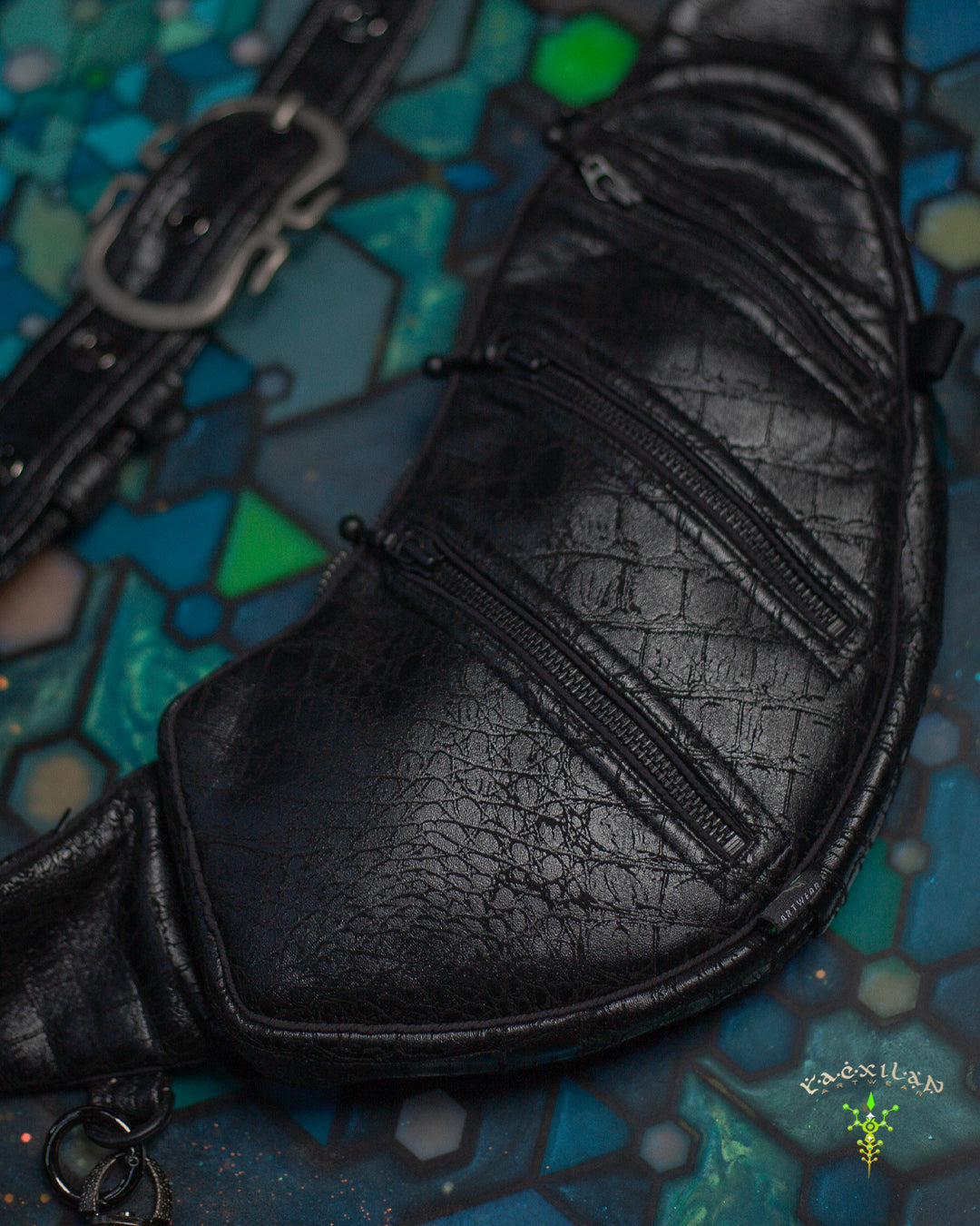 Alternative view of Botta Bag Mini / Fake Leather Hook Buckle - BLAK CROCODILE