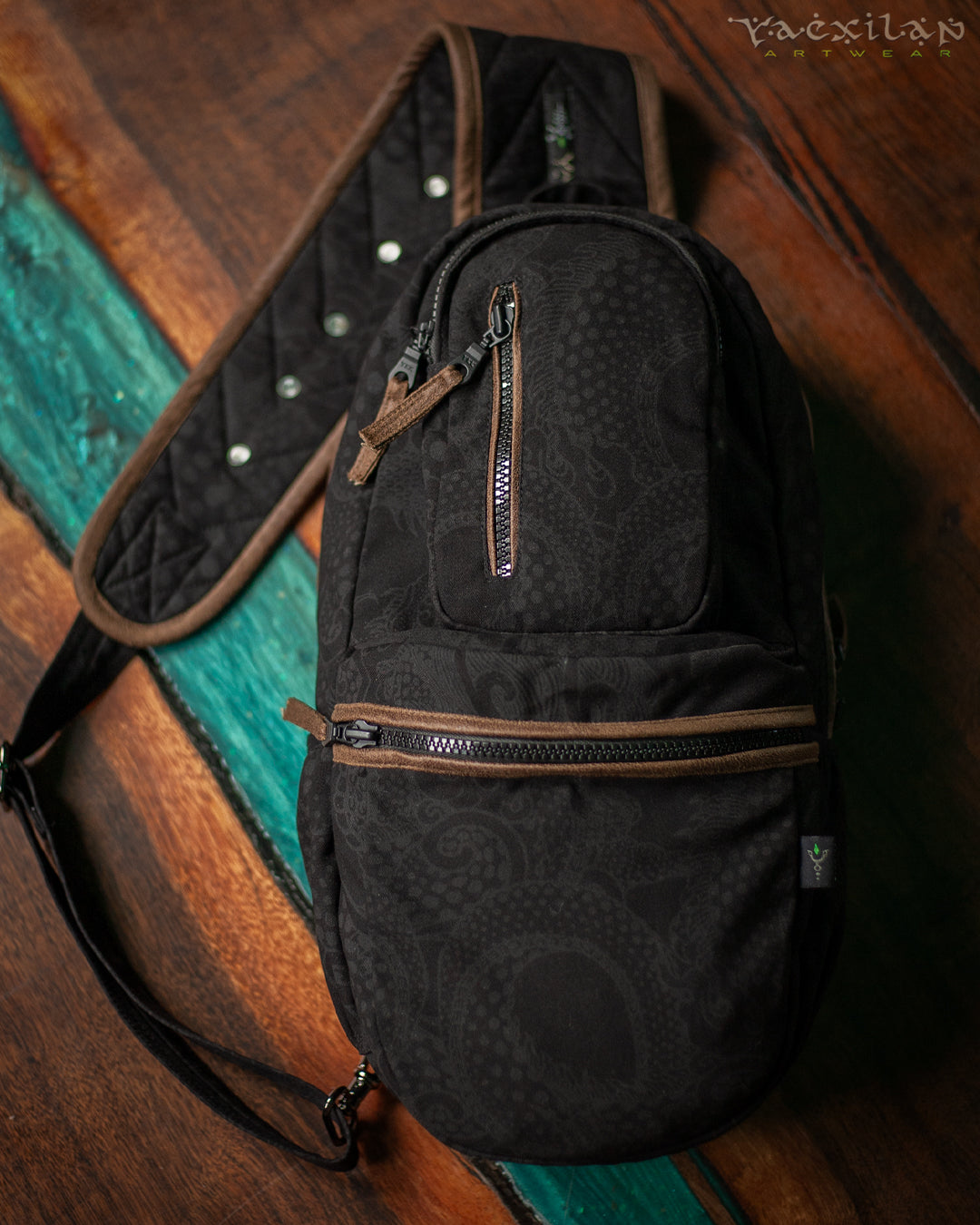 Back Pack OneLegged / TR Screenprint - BLACK DRAGONS