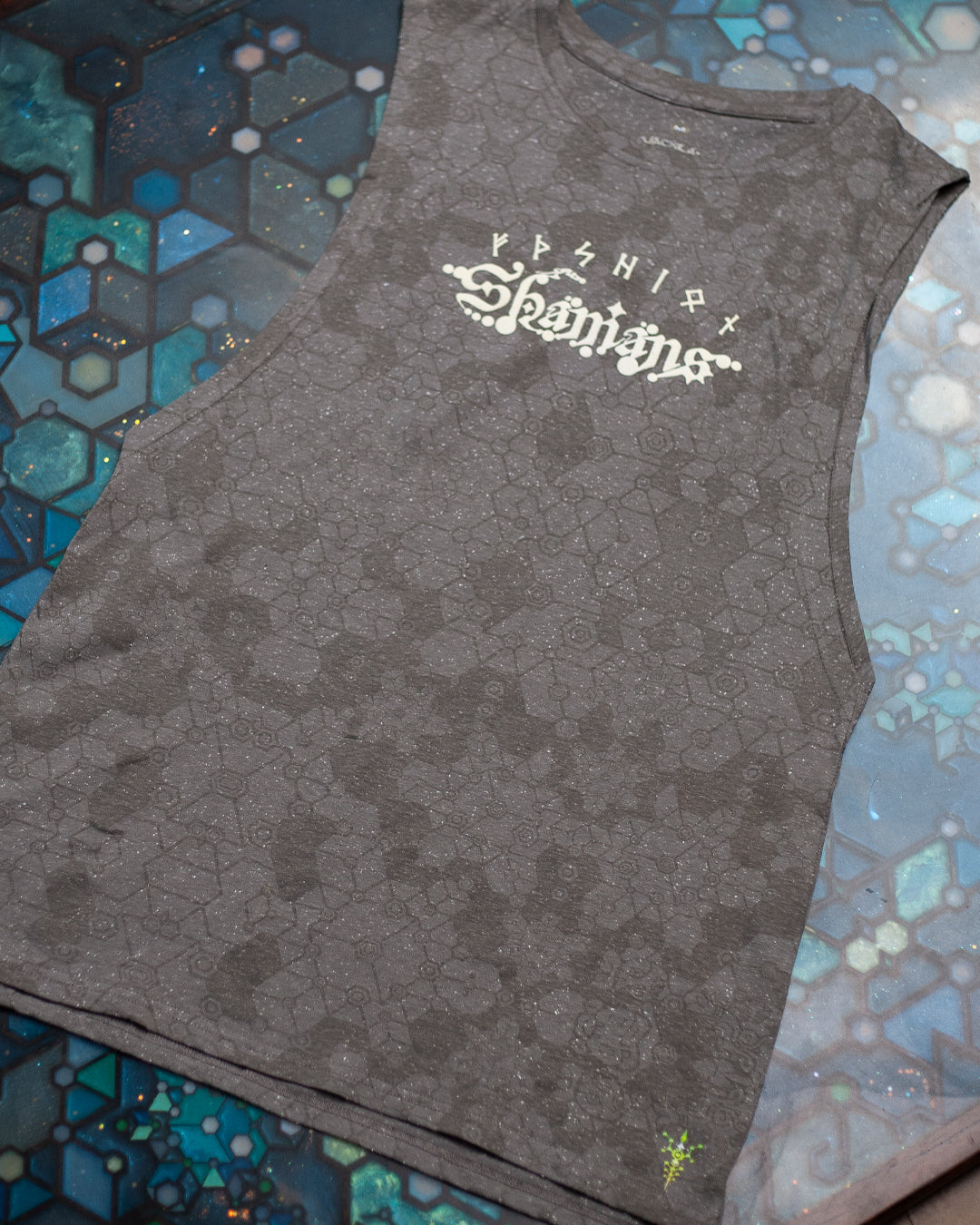 Alternative view of Open Tank Top Men / Grey Cotton Slub - WHITE SHAMANS
