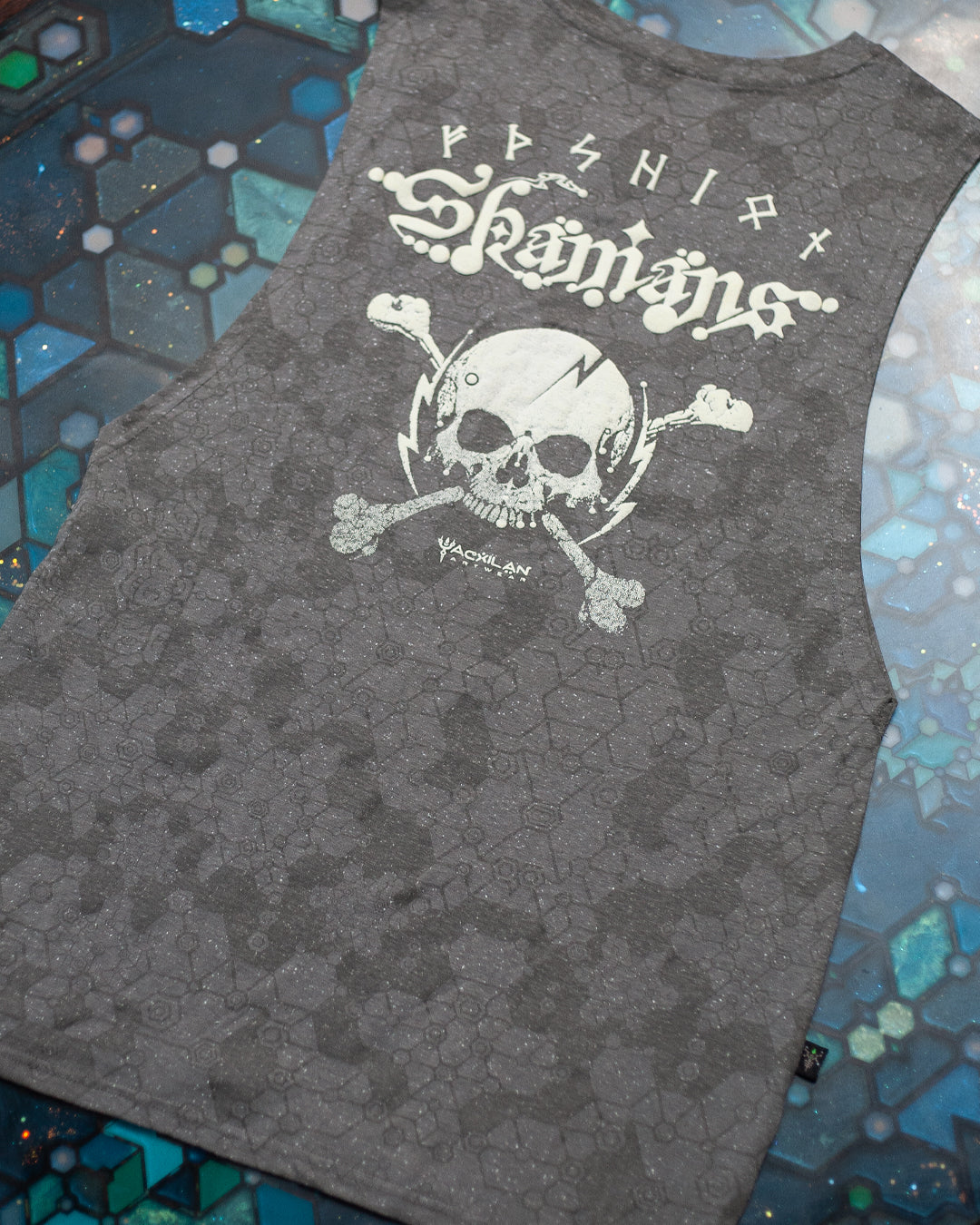 Open Tank Top Men / Grey Cotton Slub - WHITE SHAMANS