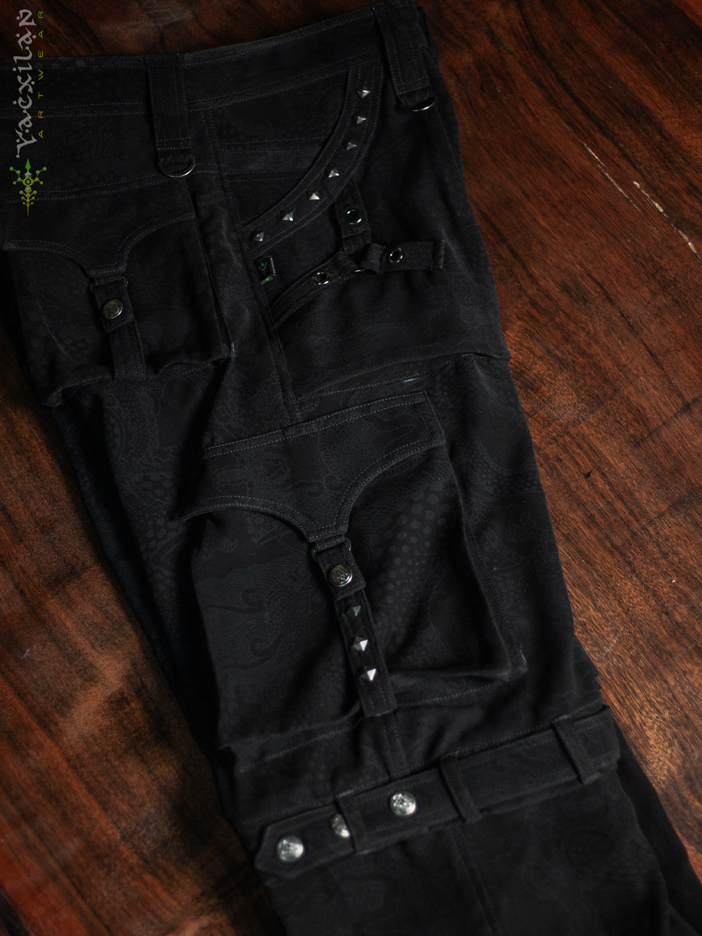 Pants Men Baggy Pockets / Indonesian Super black - DRAGONS - Image 4