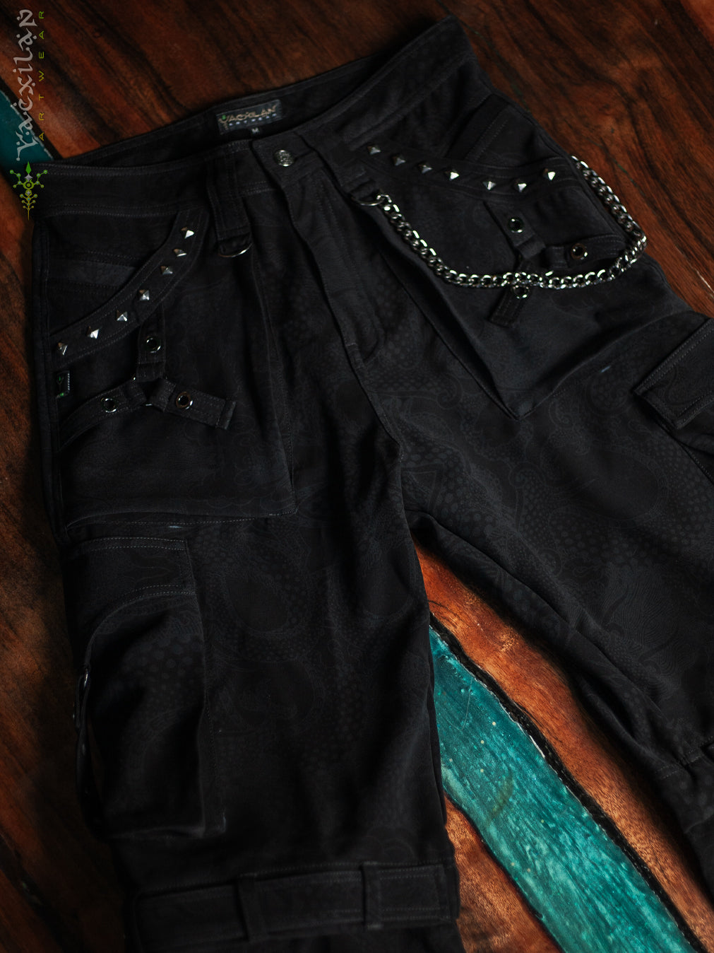 Pants Men Baggy Pockets / Indonesian Super black - DRAGONS - Image 6