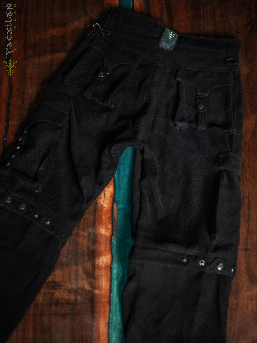 Pants Men Baggy Pockets / Indonesian Super black - DRAGONS - Image 8