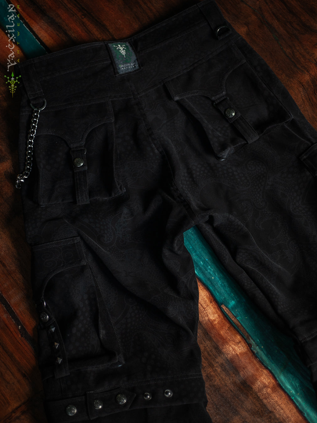 Pants Men Baggy Pockets / Indonesian Super black - DRAGONS - Image 9