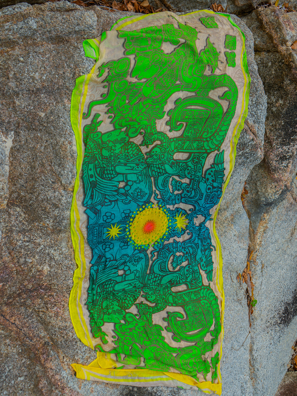 Alternative view of Scarf / Pareo Bamboo - JADEMAYANS SUNSET Double