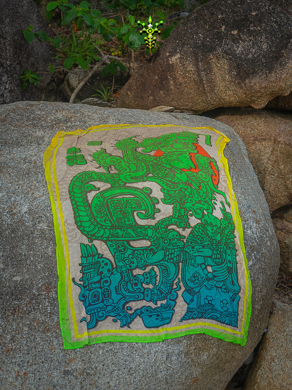 Alternative view of Scarf / Pareo Bamboo - JADEMAYANS SUNSET