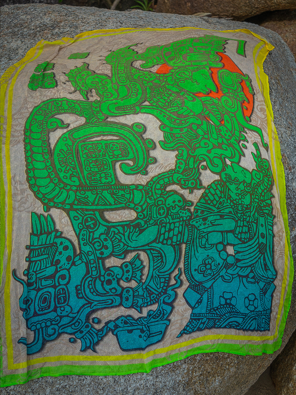 Scarf / Pareo Bamboo - JADEMAYANS SUNSET - Image 5