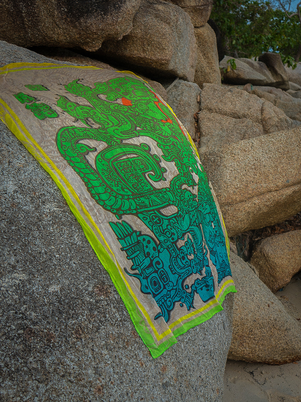 Scarf / Pareo Bamboo - JADEMAYANS SUNSET - Image 6