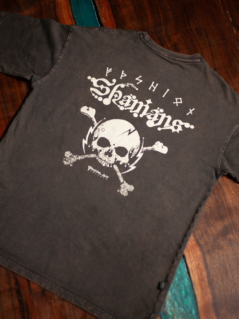 Alternative view of T-Shirt Oversized Men / french Teri Acidwash - Wood SHAMANS