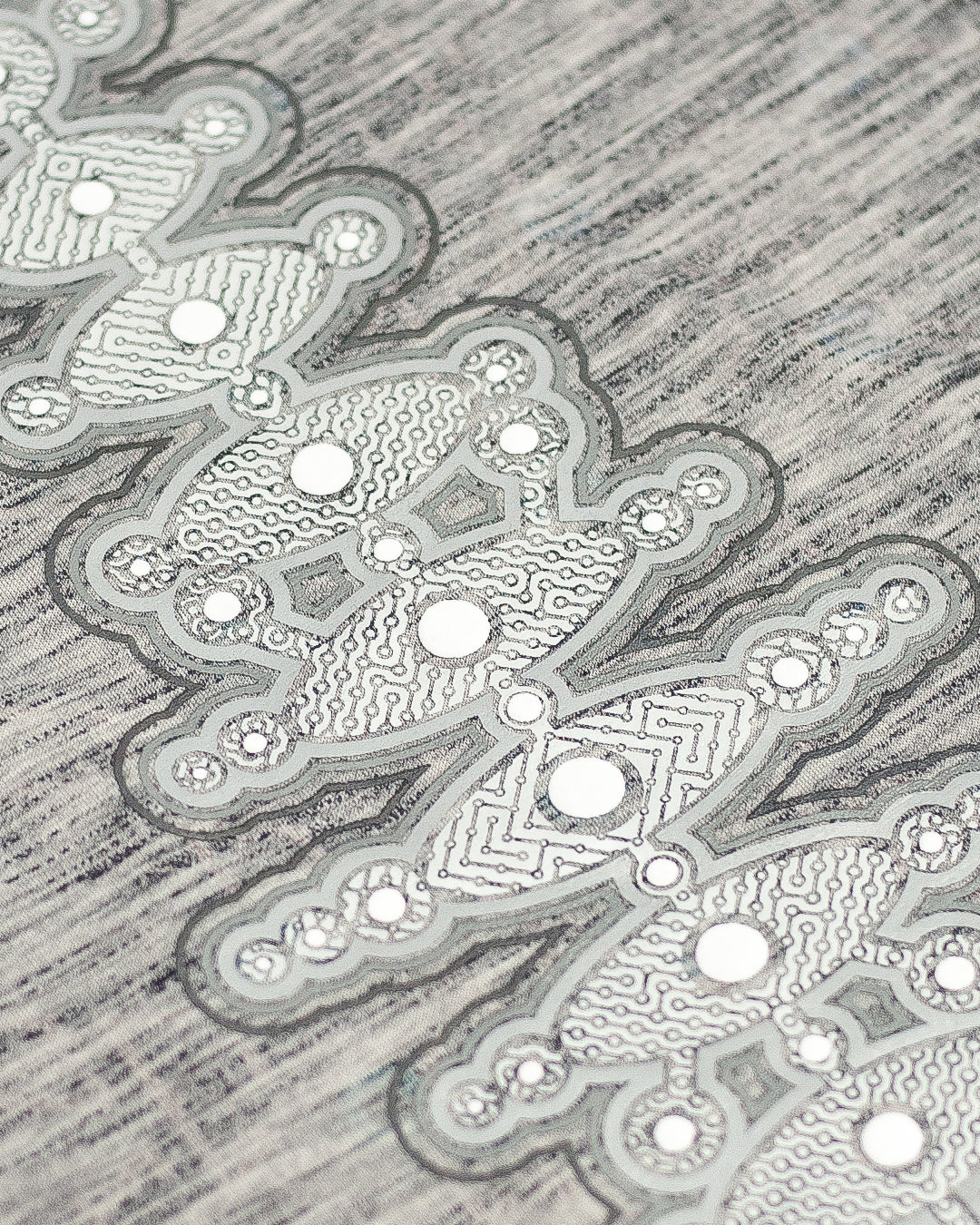 Alternative view of Woman T-Shirt Short Sleeve / Rayon Grey Melange - GALACTIK SPINE