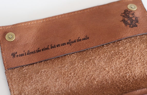 Laser Engraved Dragon Leather Tobacco Pouch, Personalized Smoker Gift - Image 12