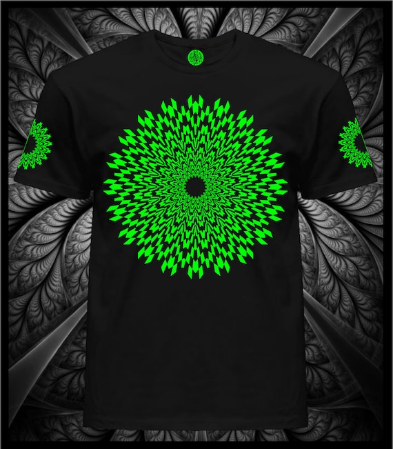 UV Reactive T-Shirt: Men's Psychedelic Blacklight Party Wear