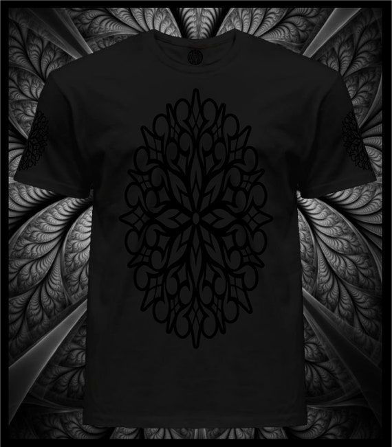 Alternative view of T-shirt - Black Mandala