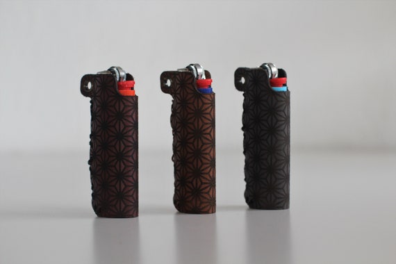 Alternative view of Leather Asanoha Lighter Case
