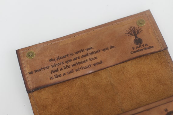 Grey Leather Tobacco Pouch With Goat Skull |Ram Horn Personalized Rolling Bag - Image 9