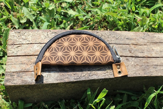 Alternative view of Leather Rolling Pouch With Asanoha Pattern| Herb and Tobacco Mix Bowl | Portable Tray