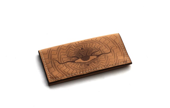 Alternative view of Leather Tobacco Pouch With Eye | Personalised African Style Rolling Bag