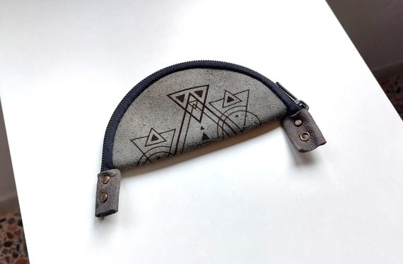 Leather Rolling Pouch: Sacred Geometry Herb Mix Bowl