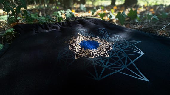 Alternative view of Hand Decorated BackPack - "Hexagon"