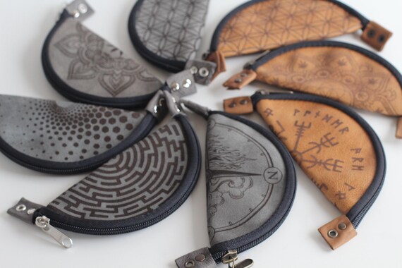 Leather Rolling Pouch with Mandala | Portable Herb & Tobacco Mix Bowl - Image 9