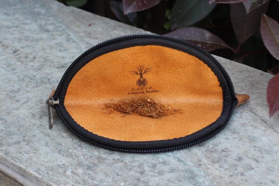 Leather Rolling Pouch with Mandala | Portable Herb & Tobacco Mix Bowl - Image 8