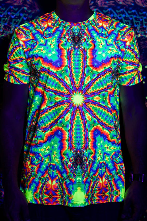 "Flower of Green lighting" for Men and Unisex, Psytrance Goa Party