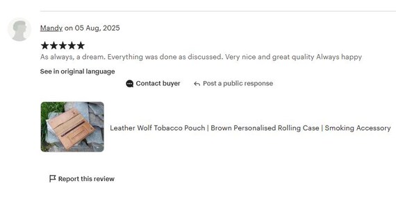 Leather Tobacco Pouch: Sacred Geometry Rolling Case - Image 18