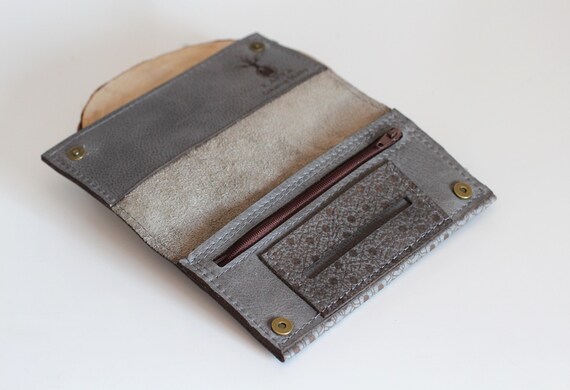 Handcrafted Leather Tobacco Pouch, Hexagon Design, Personalized Gift - Image 8