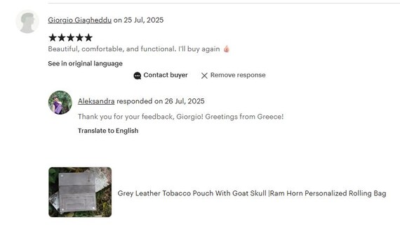 Leather Tobacco Pouch: Sacred Geometry Rolling Case - Image 17