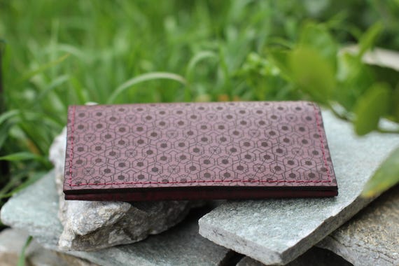 Handcrafted Leather Tobacco Pouch, Hexagon Design, Personalized Gift - Image 9